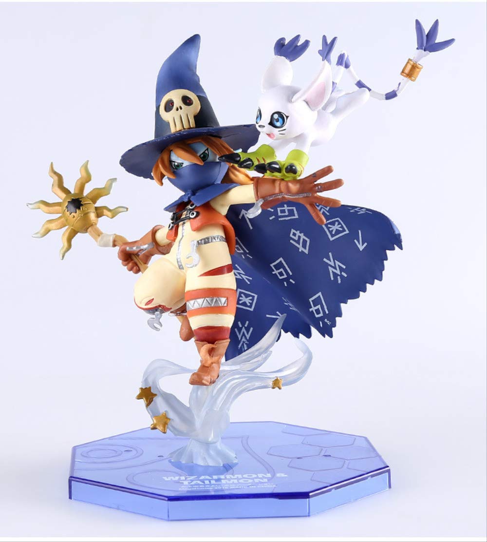 25cm Anime Figurine Wizardmon/Wizarmon E Tailmon/Gatomon Digimon